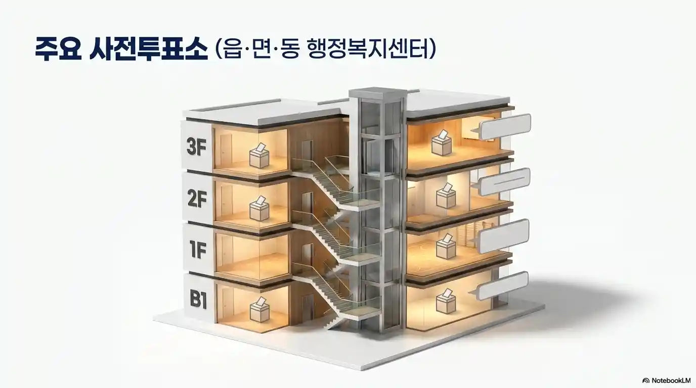 용인시 처인구 사전투표 장소는 읍면동 행정복지센터
