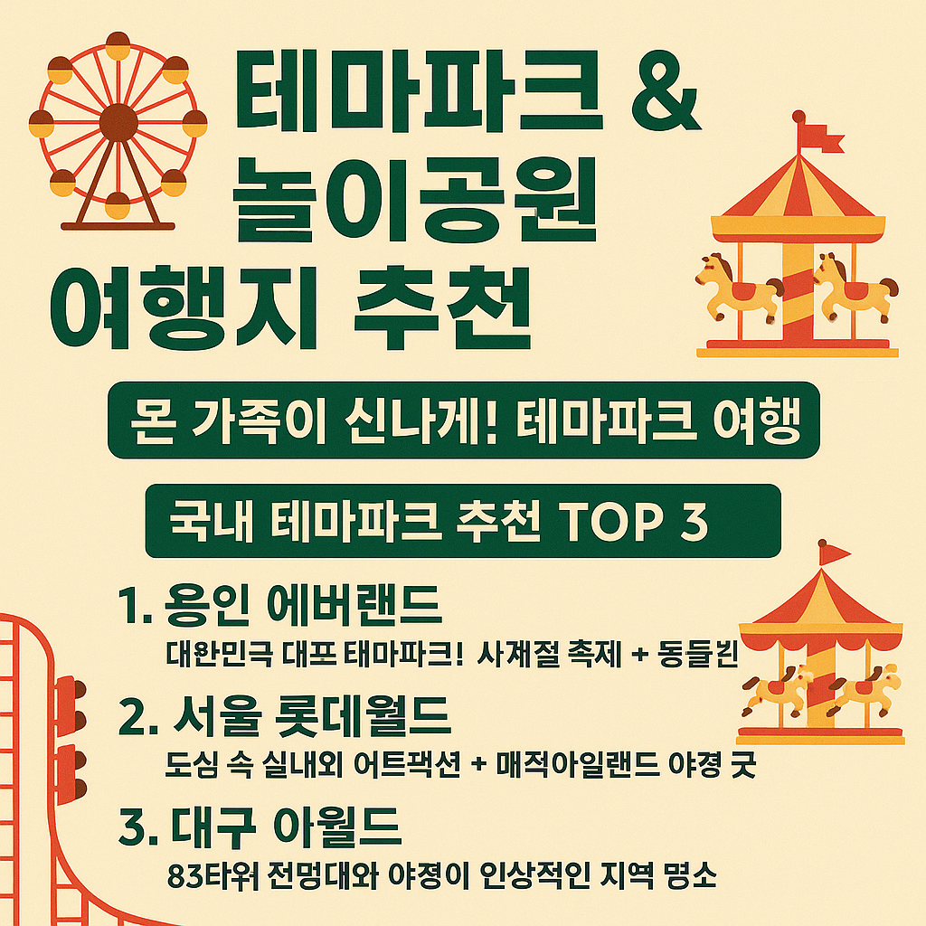 온 가족이 신나게! 테마파크 여행