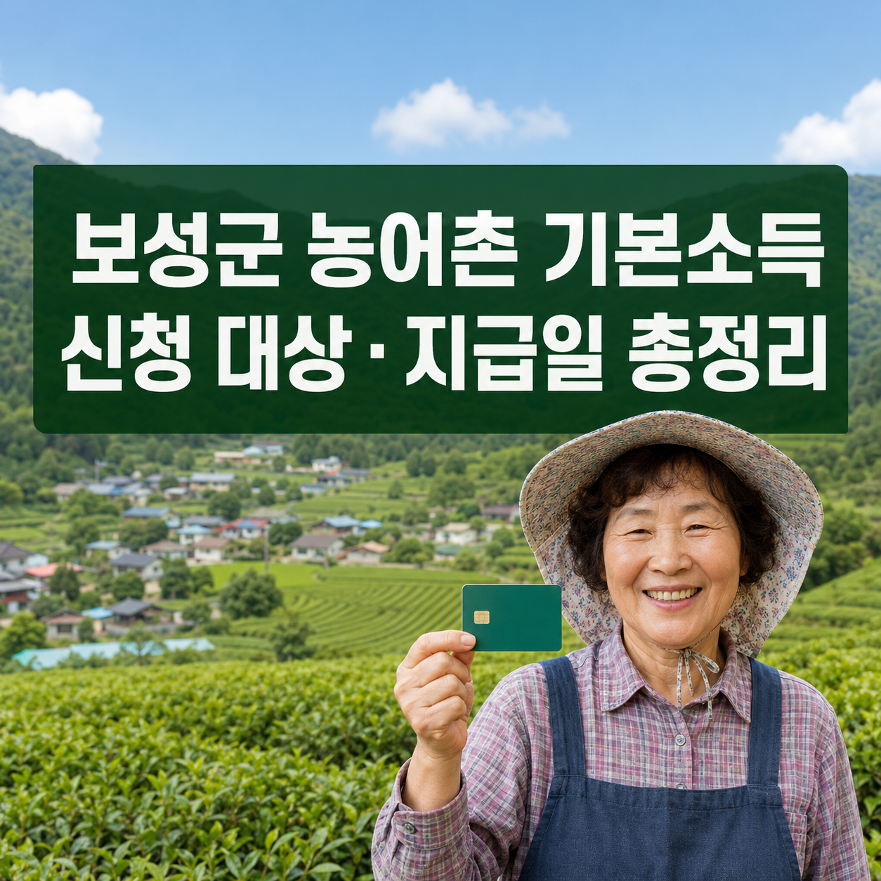 보성군 농어촌 기본소득 신청 대상&middot;지급일 총정리