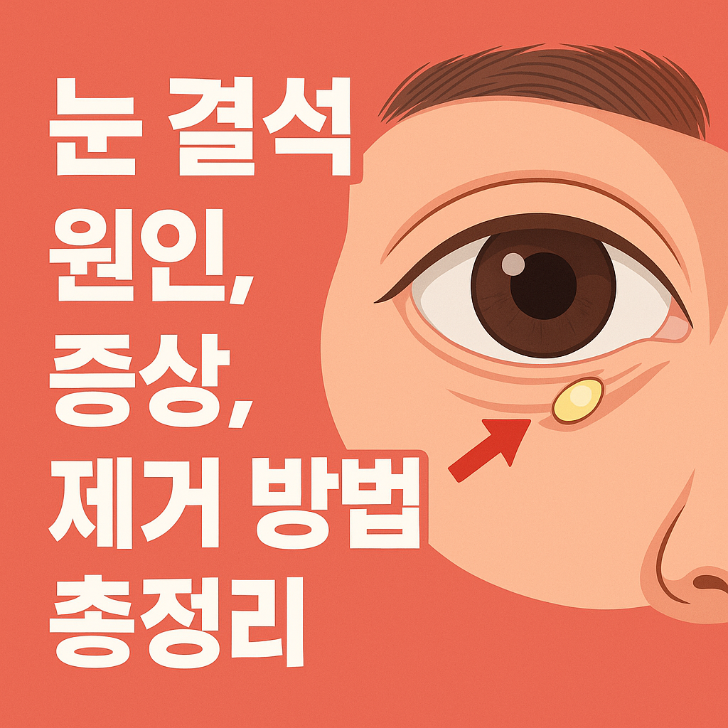 눈 결석 원인, 증상, 제거 방법 총정리