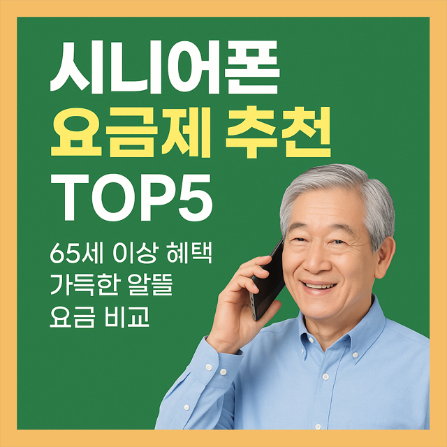 시니어폰 요금제 추천 TOP5