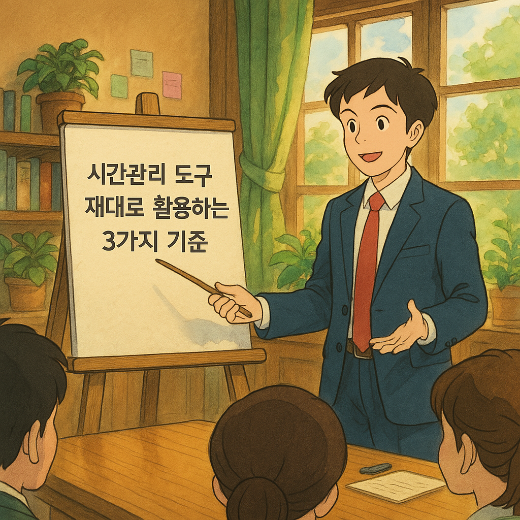 시간관리 도구 3가지 기준