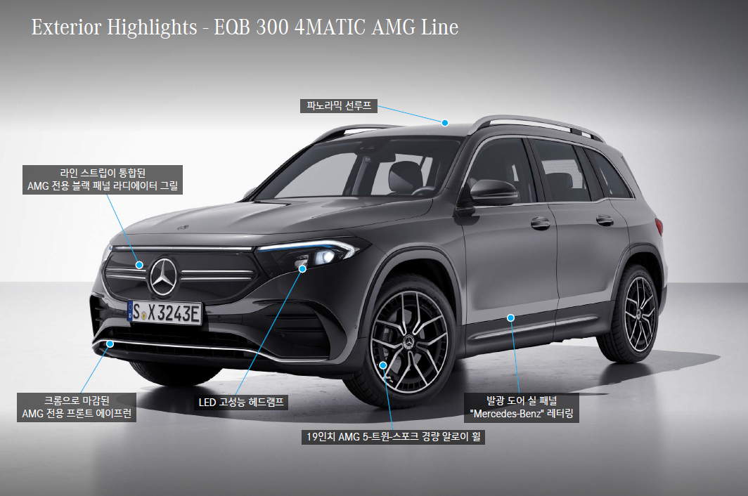 벤츠 EQB 세부 디자인