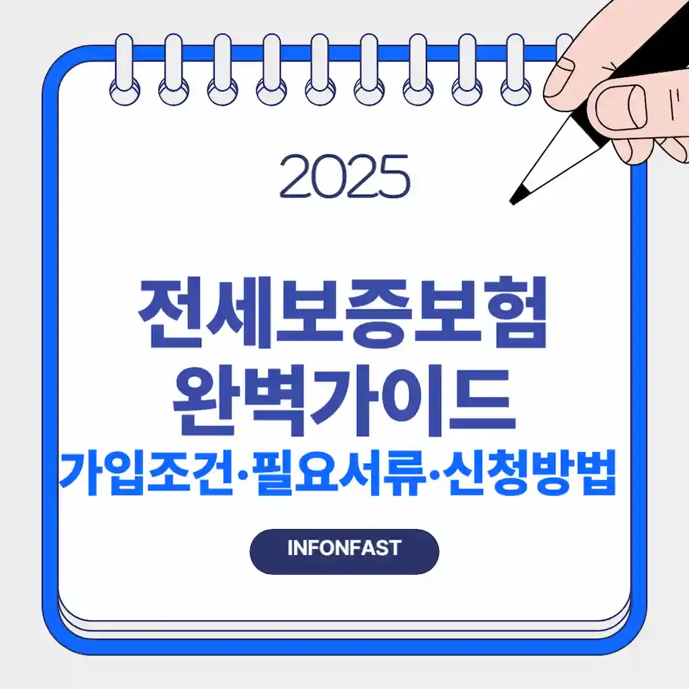 전세보증보험 가입조건,필요서류,신청방법 안내가 적힌 블로그 대표 이미지