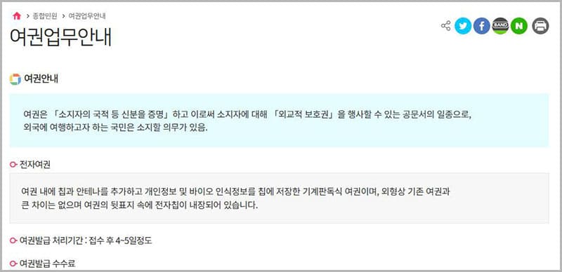 여권 발급 안내