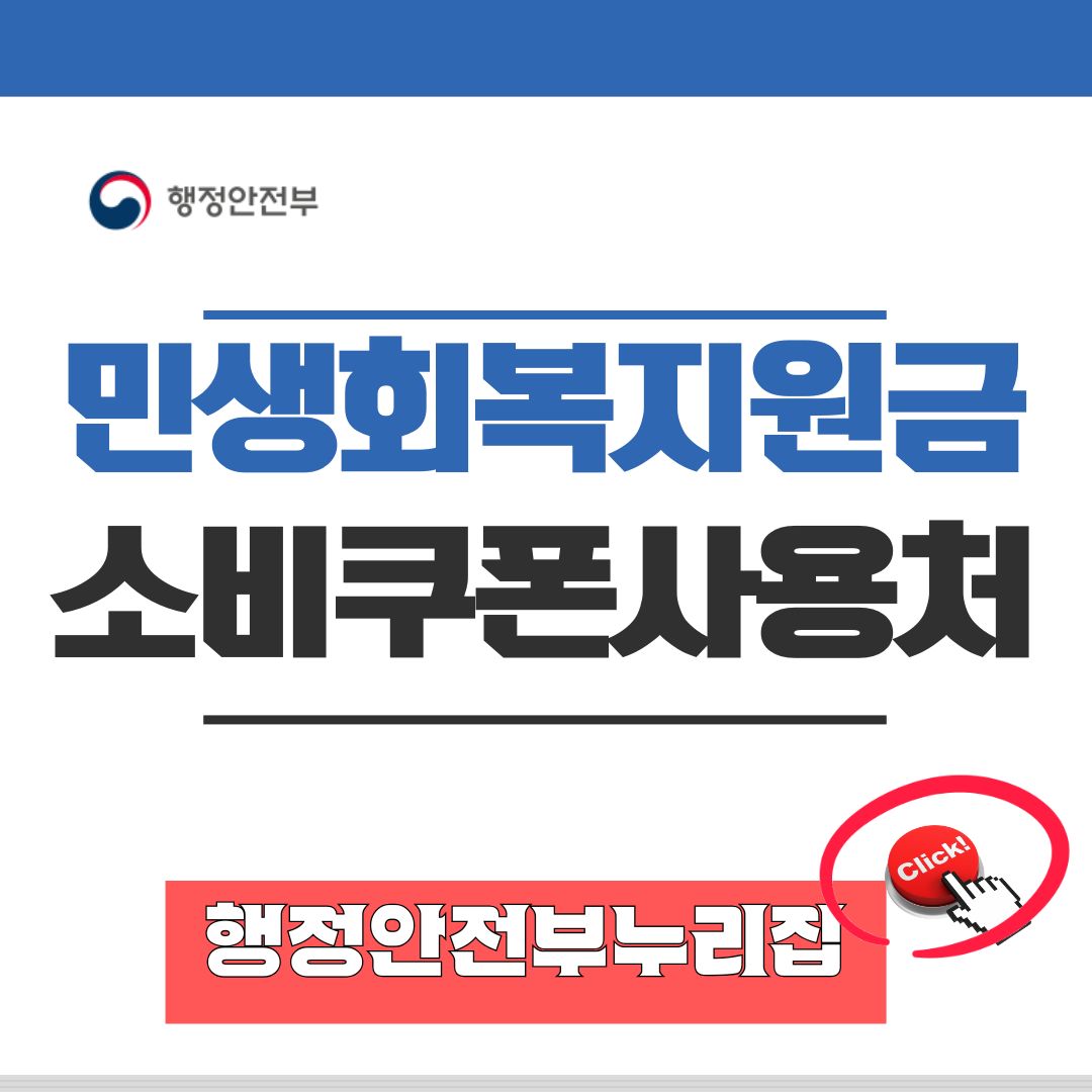 민생회복지원금 소비쿠폰사용처