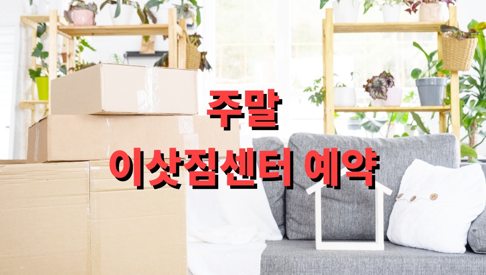 주말 이삿짐센터 예약