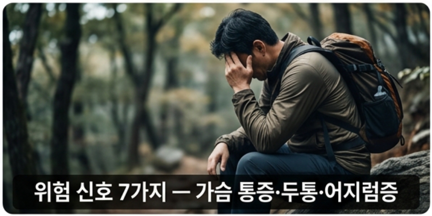 고혈압 환자 등산 중 위험 신호 7가지