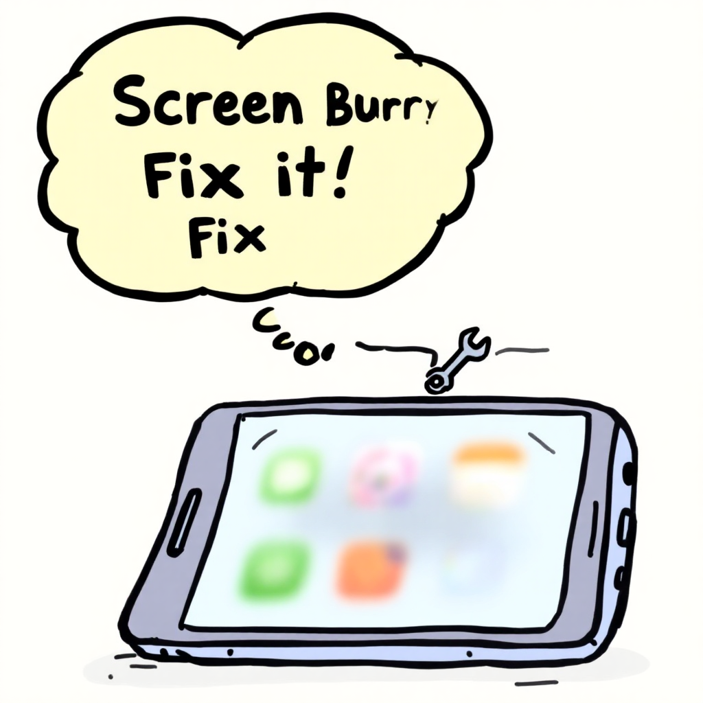 핸드폰 화면 번짐 현상을 해결하는 방법을 나타내는 썸네일 이미지