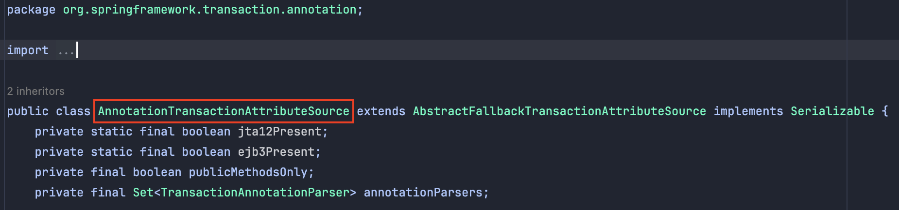 AnnotationTransactionAttributeSource 클래스