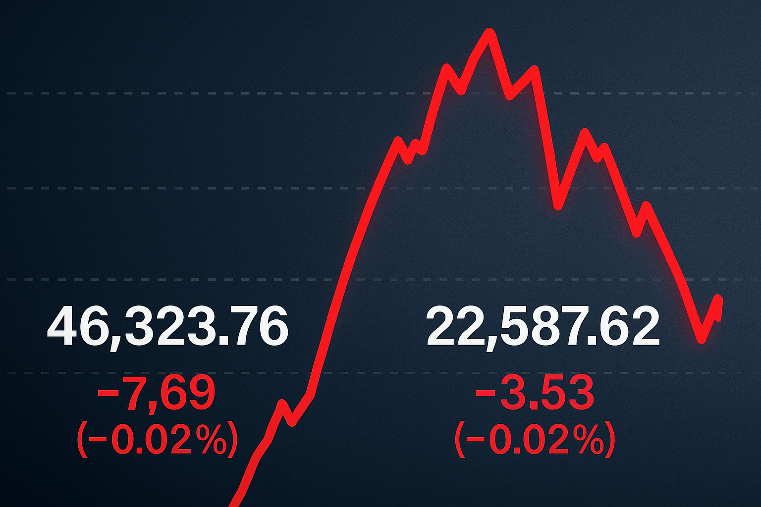세계 주가지수의 하락세