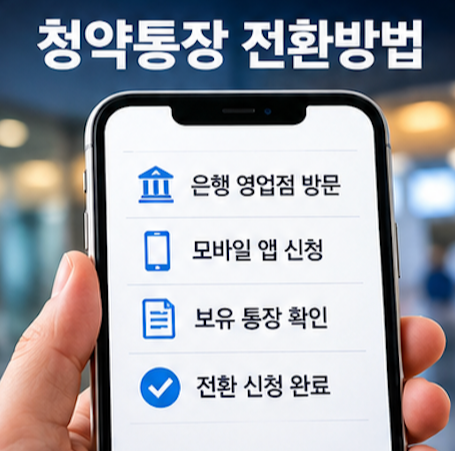  청년 주택드림 청약통장 전환 서류