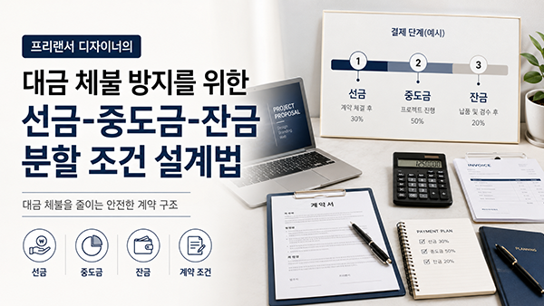 프리랜서 디자이너의 대금 체불 방지를 위한 선금-중도금-잔금 분할 조건 설계법
