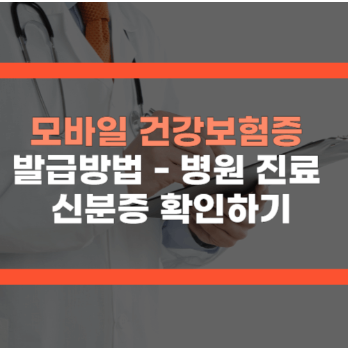 모바일 건강보험증 발급방법