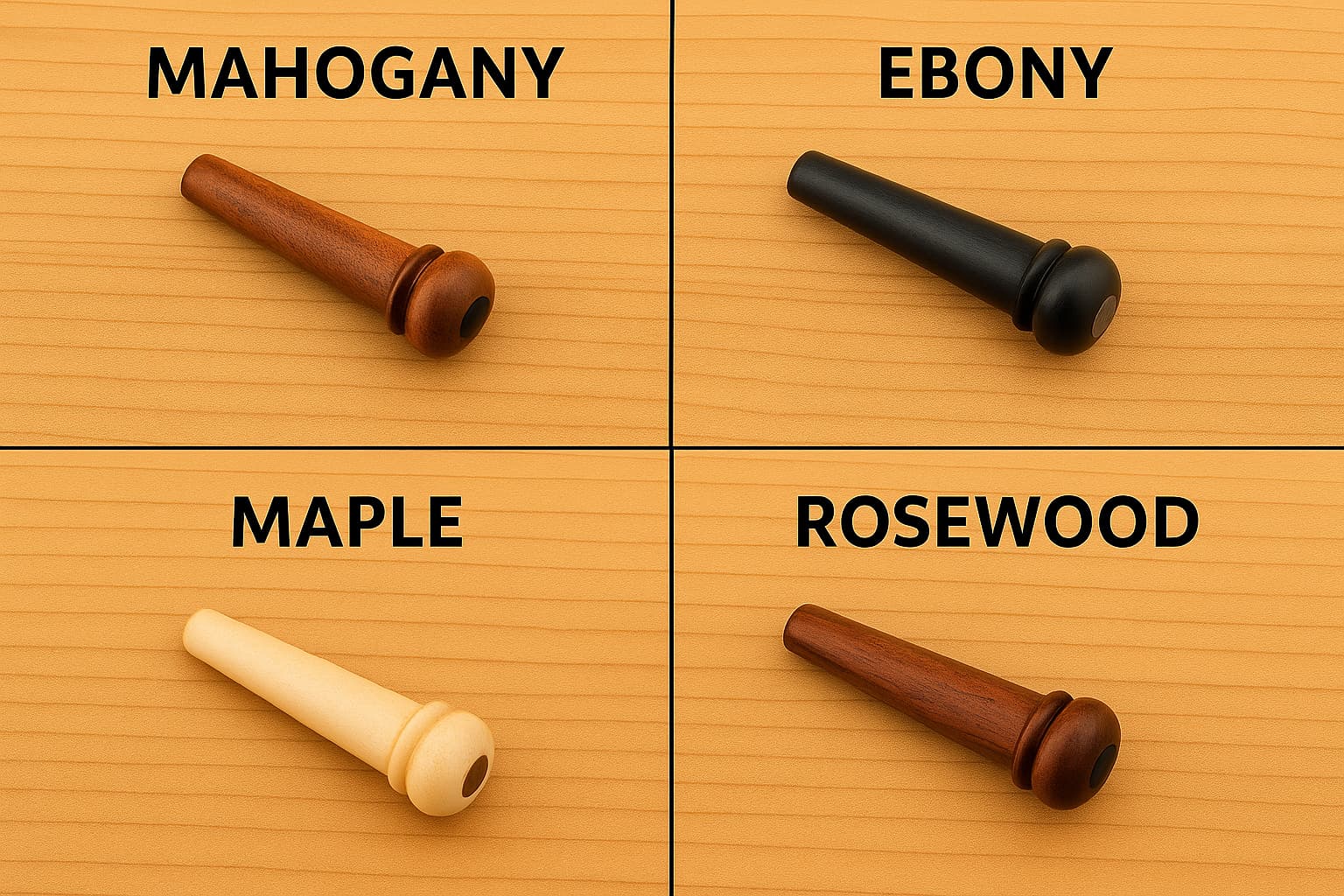 우드 브릿지핀 소재별 비교 이미지 1