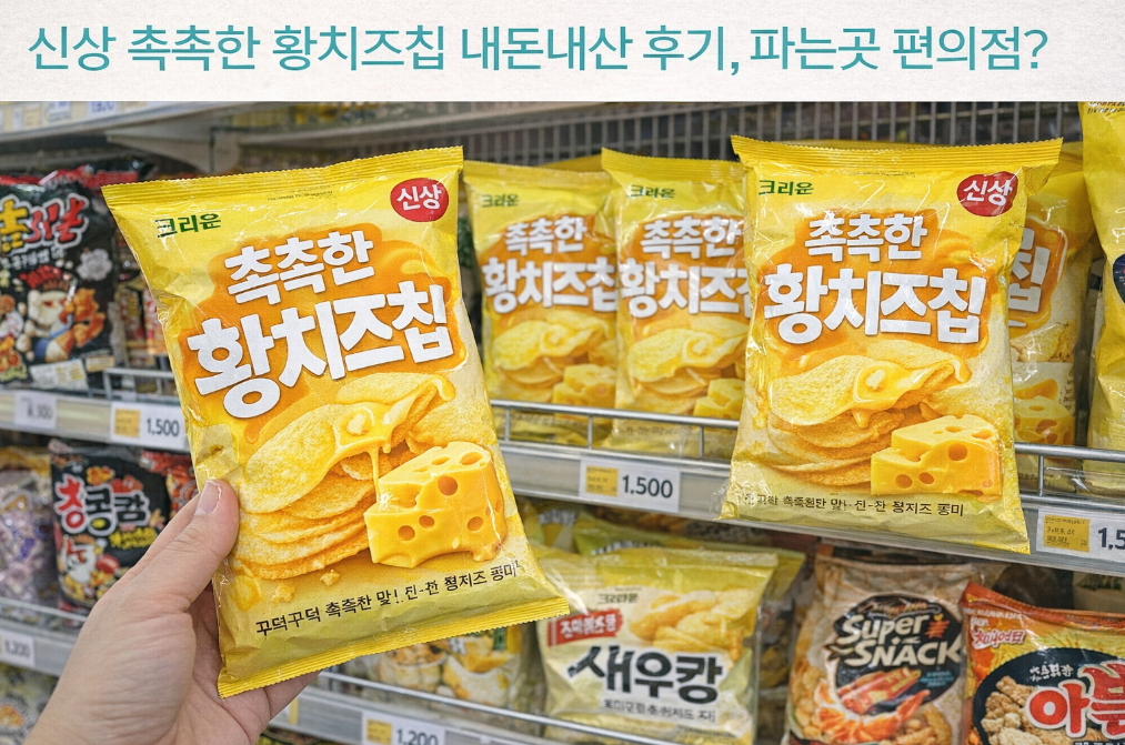 촉촉한 황치즈칩 신상 구매 후기, 편의점서 살 수 있을까?