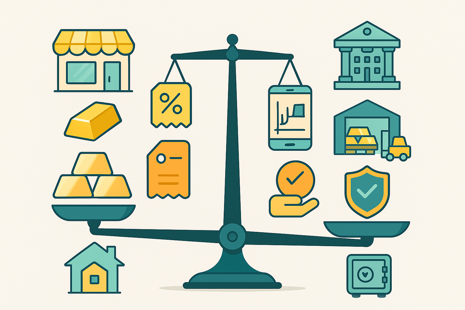 금 실물 인출 vs KRX 인출: 수수료·부가세·보관비를 한눈에 비교하는 실전 가이드