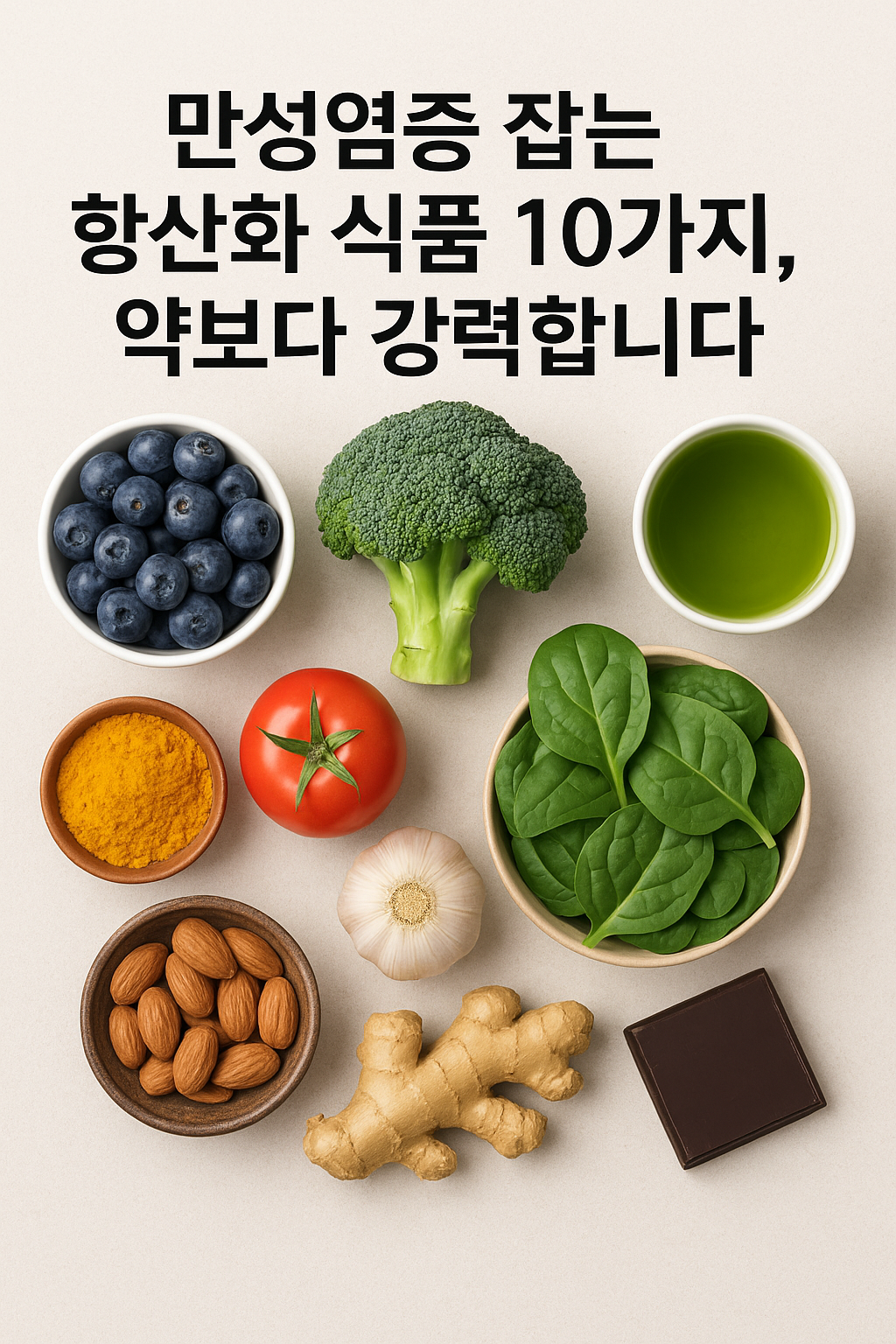 만성염증 잡는 항산화 식품 10가지, 약보다 강력합니다