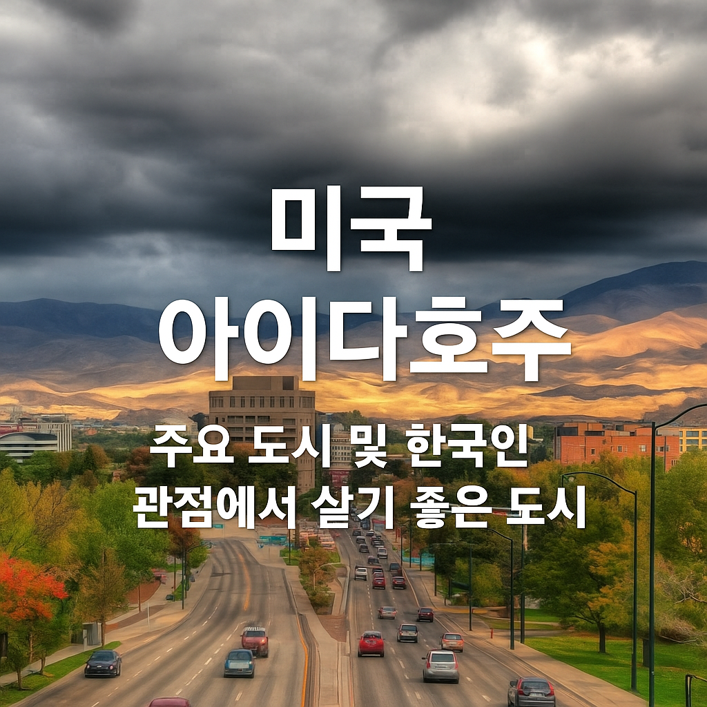 미국 아이다호주 주요 도시 및 한국인 관점에서 살기 좋은 도시