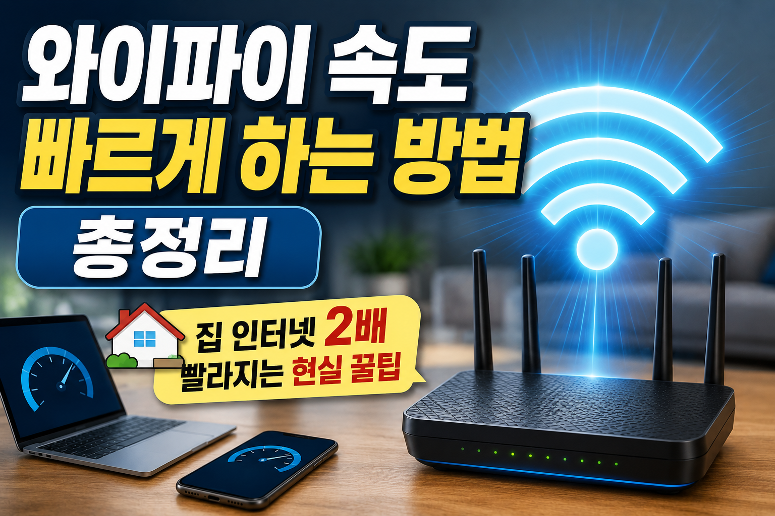 와이파이 속도 빠르게 하는 방법 총정리|집 인터넷 2배 빨라지는 현실 꿀팁 관련 사진