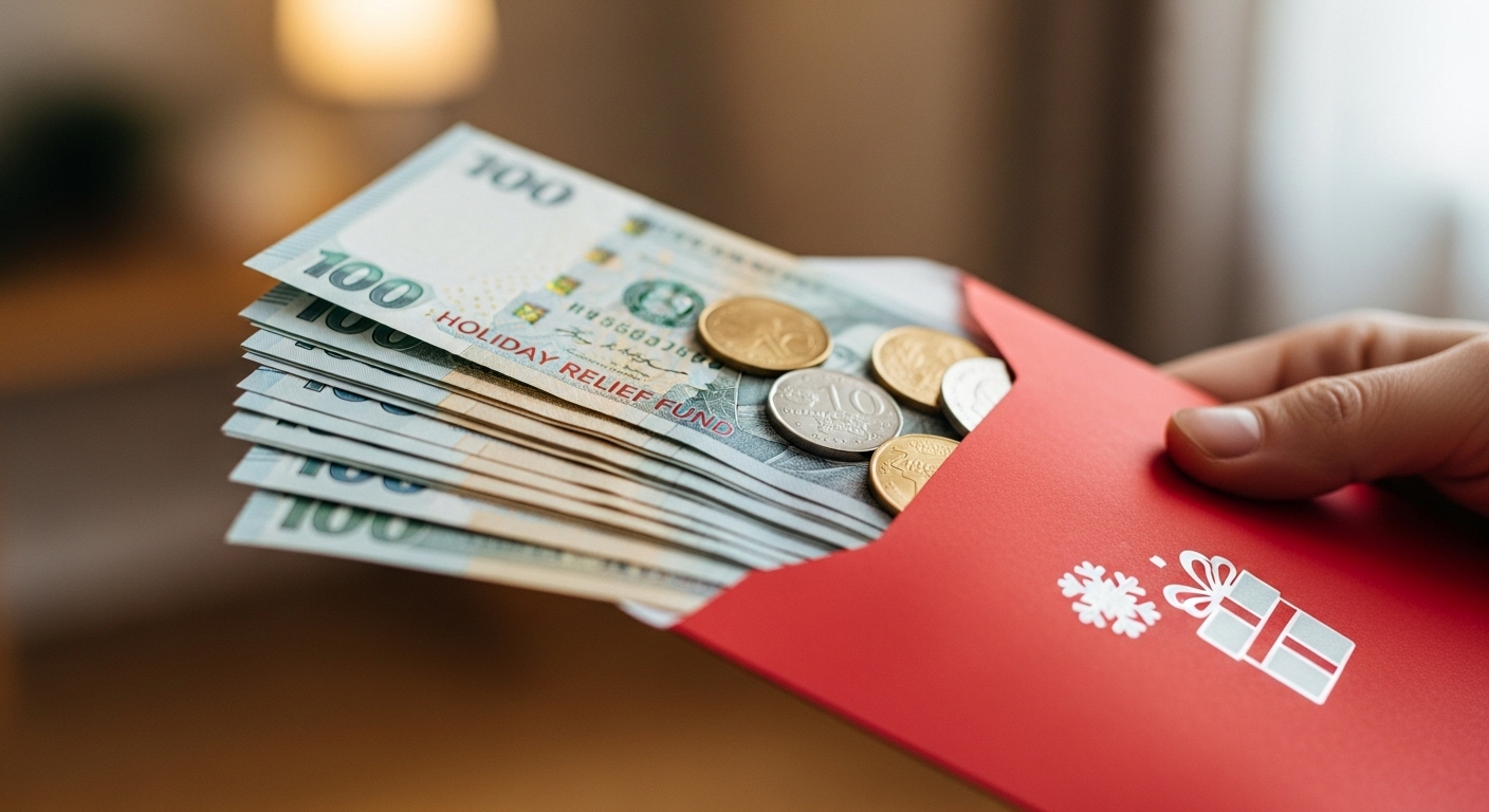 2026년 정부 설 민생안정대책과 지자체별 명절 위로금 신청 안내 일러스트