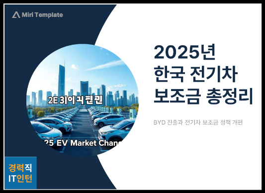 2025년 전기차 보조금 총정리: BYD 보조금 정책 변화