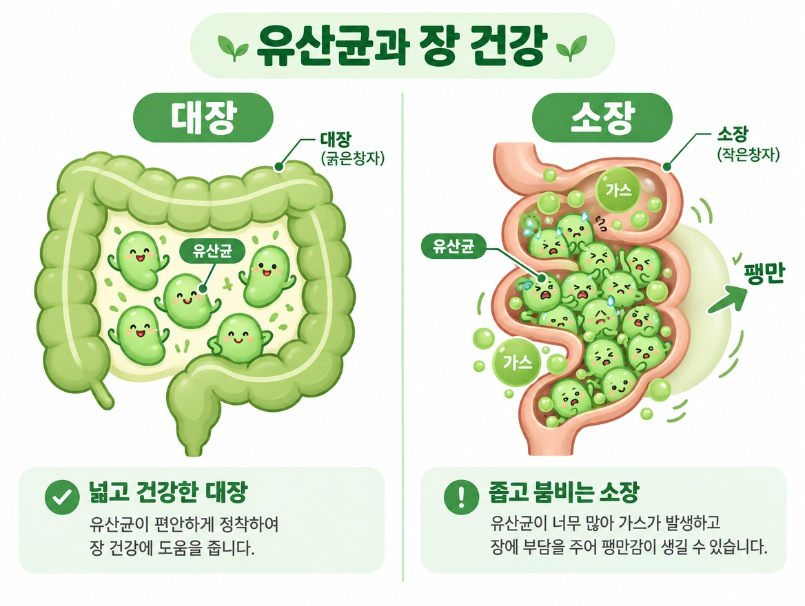 SIBO 유산균 소장 대장 비교