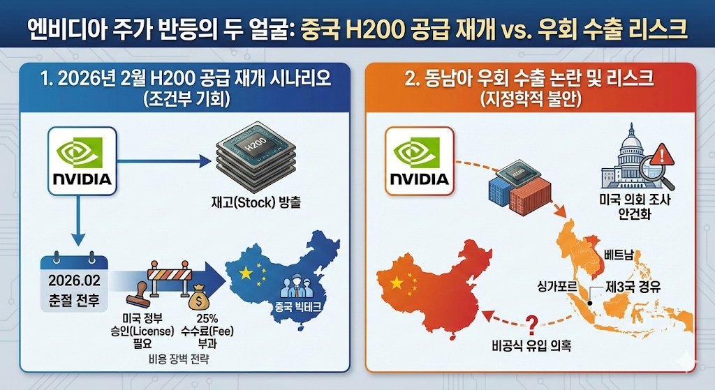 싱가포르 및 베트남 등 동남아 거점을 통한 중국 내 칩 유입 경로