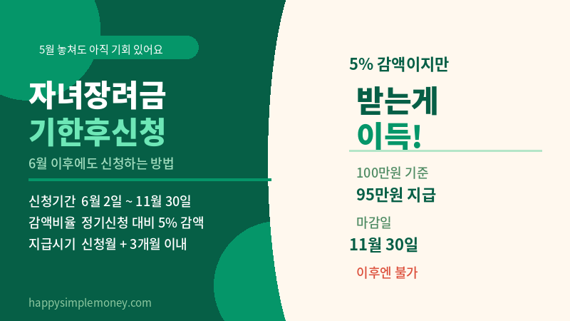 자녀장려금 기한후신청 바로가기 2026 - 6월 이후에도 신청하는 방법