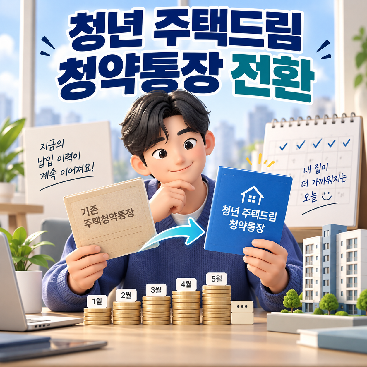 청년 주택드림 청약통장 전환 방법 - 기존 납입횟수&middot;미납회차 인정 기준