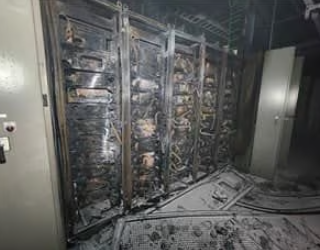 데이터센터 화재사진