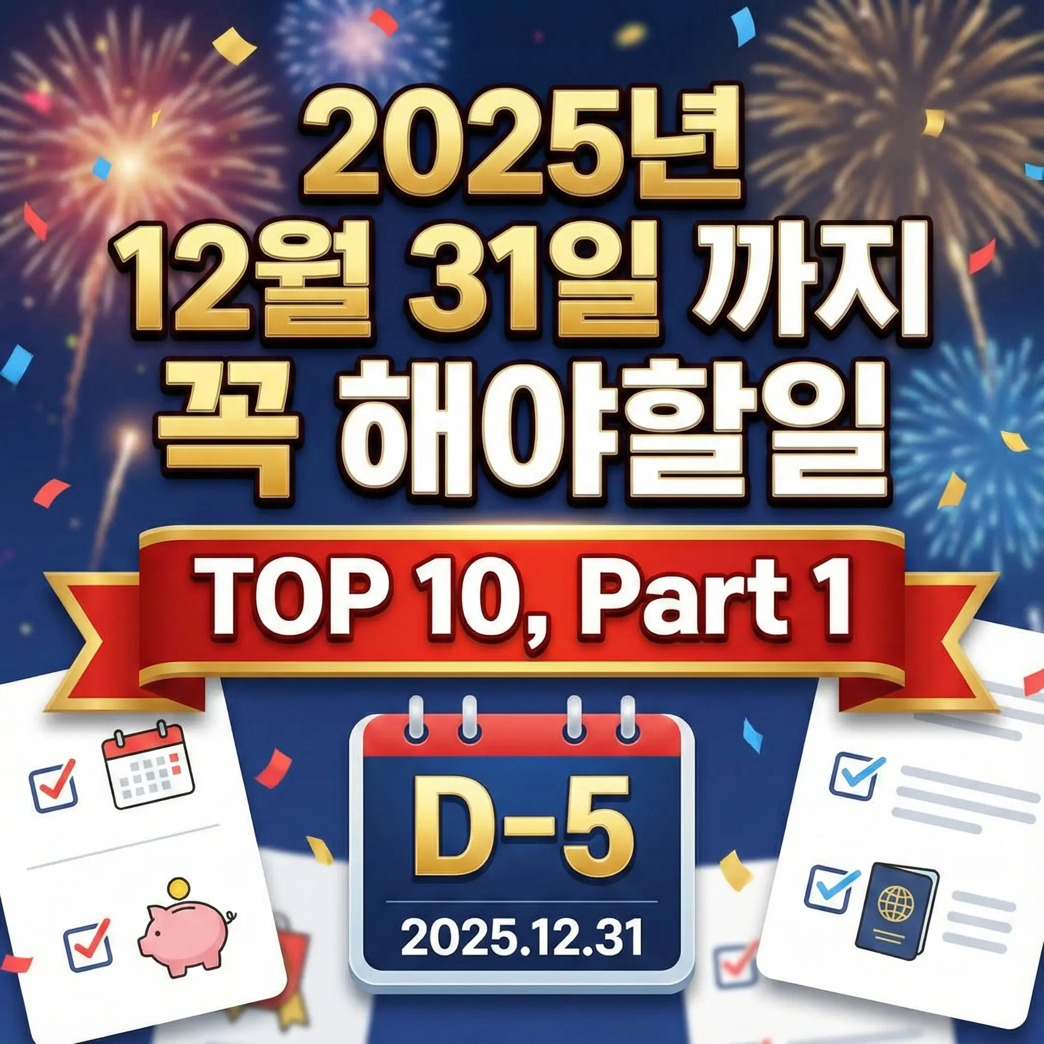 연말에 꼭 해야 할 일 TOP 10, Part 1
