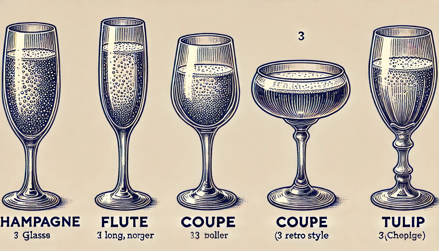 샴페인 잔: 전반적인 소개, 종류, 유명 브랜드 및 근거