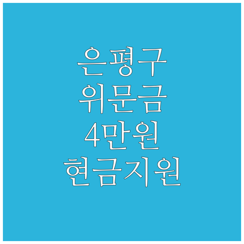 은평구 2025년 설·추석 위문금: ..