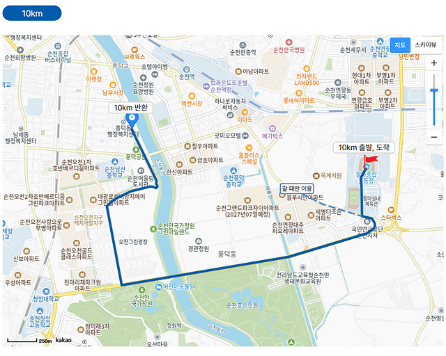 제25회 순천 남승룡 마라톤 대회일정 접수 방법 참가자격 코스별 지도