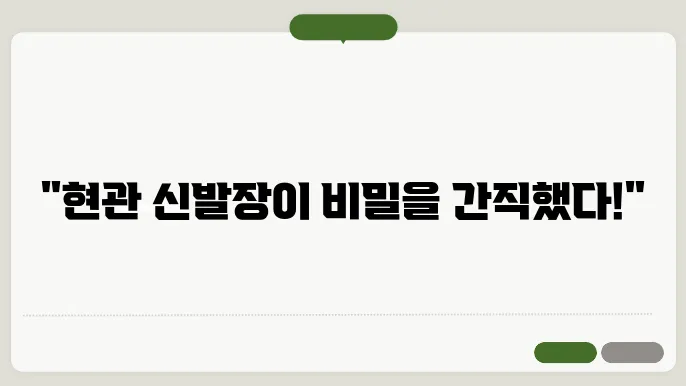 아파트 현관 신발장
