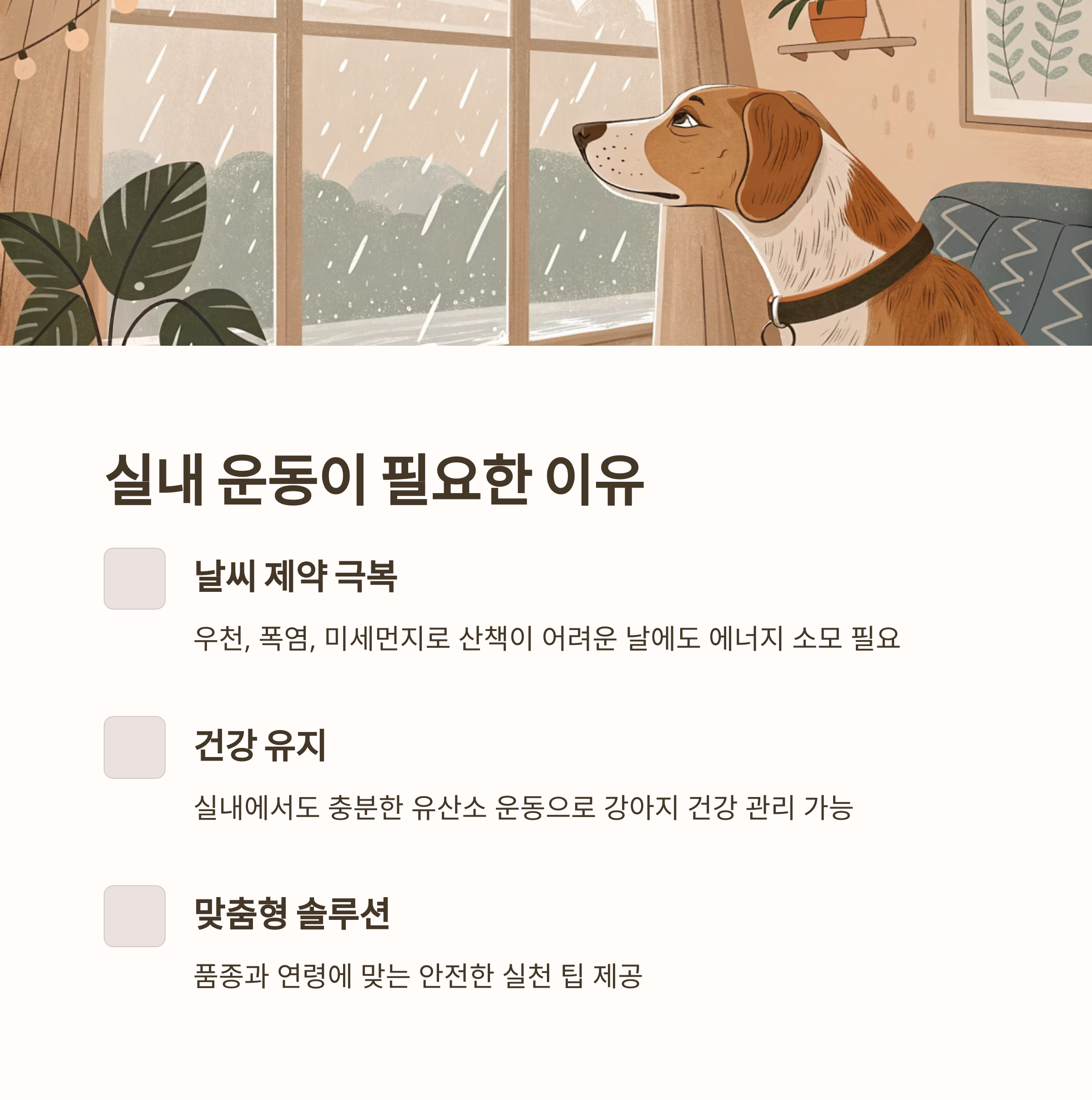 실내 운동이 필요한 이유