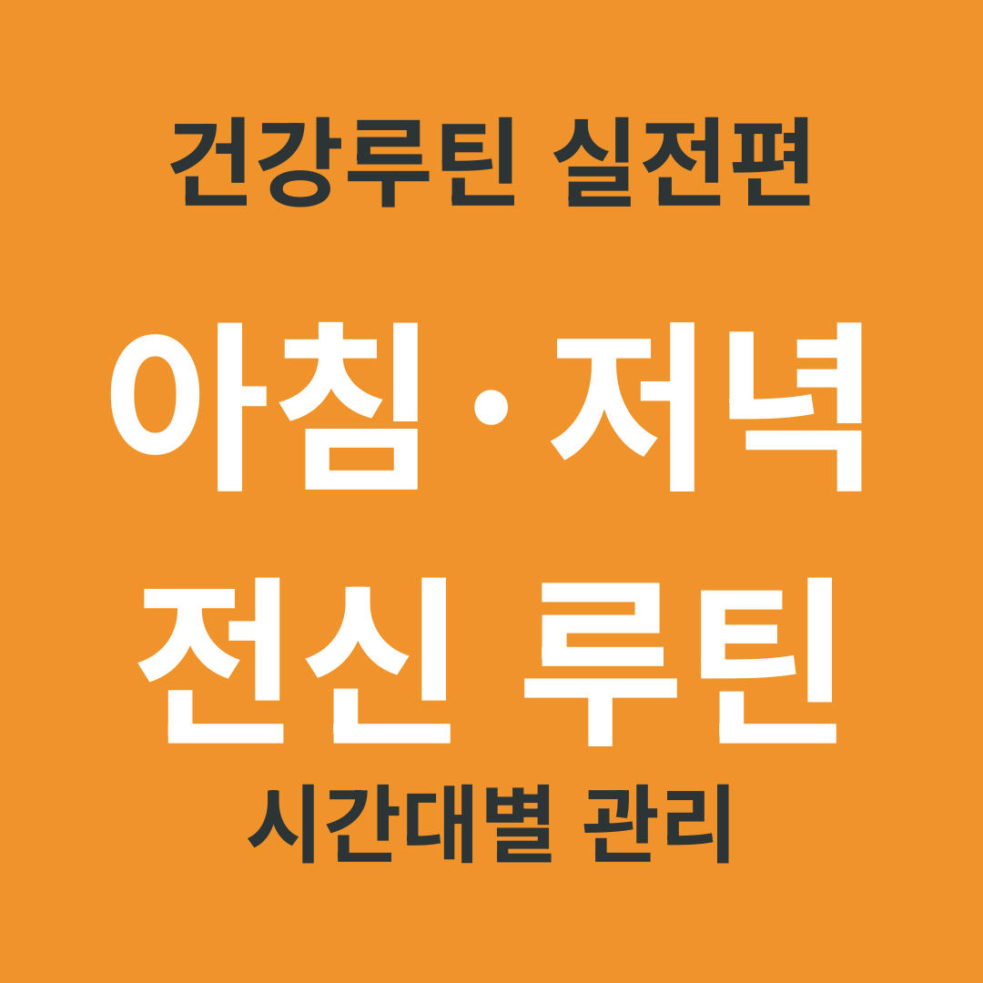 TV 건강 정보 요약 23. 아침과 저녁 전신 루틴이 달라야 하는 이유