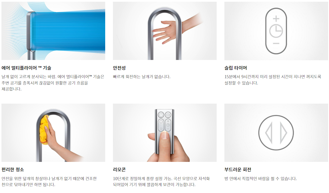 다이슨 쿨 선풍기 기술
