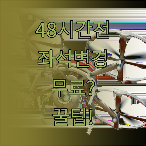 타이라이언에어 좌석 변경 출발 48시..