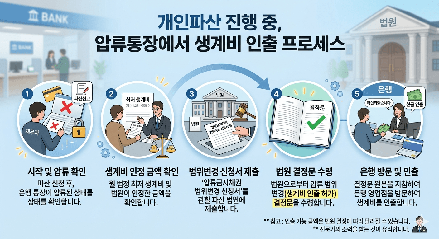 압류 채권 범위 변경 신청 프로세스 이미지