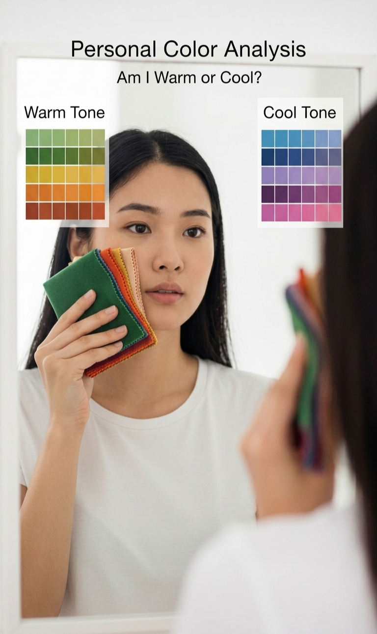 퍼스널컬러 자가진단 예시