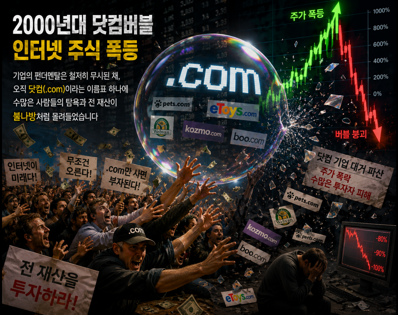 2000년대 닷컴 버블 인터넷 주식 폭등