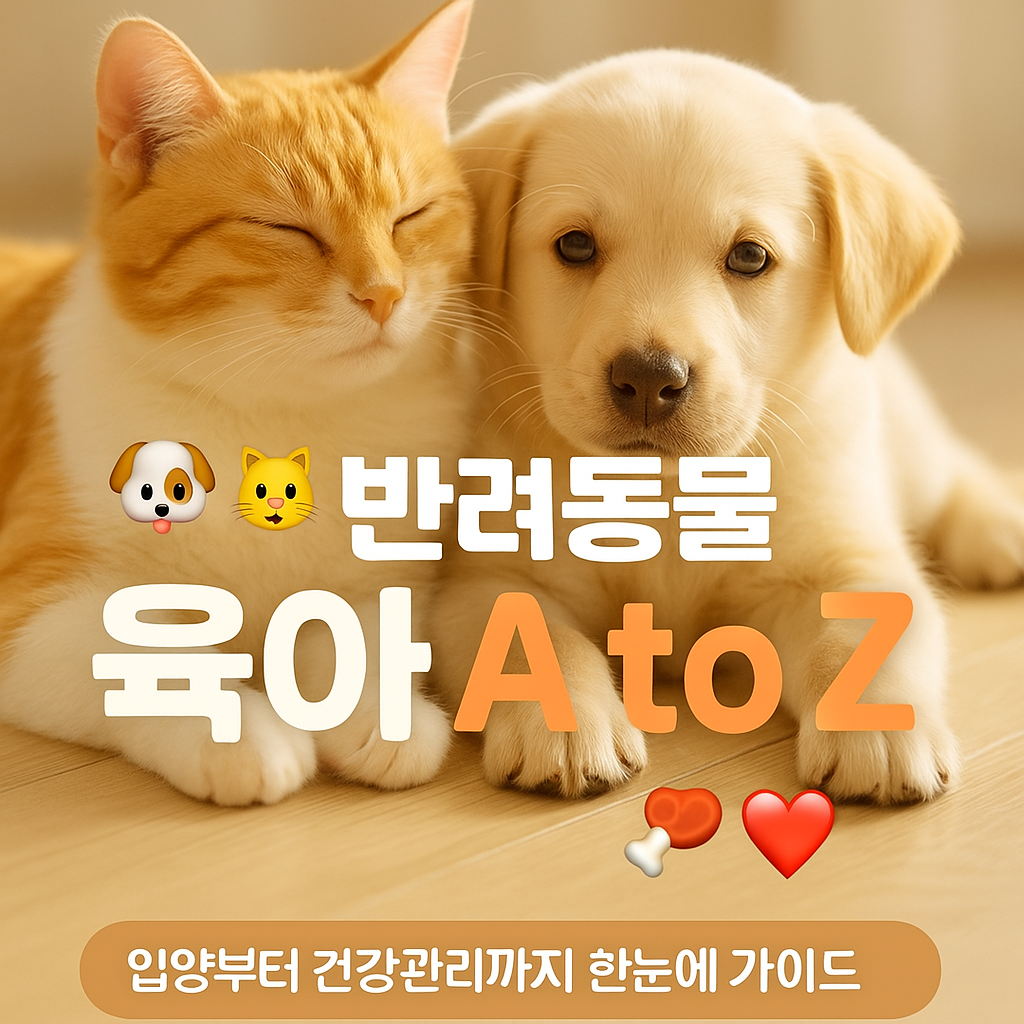 반려동물 육아 A to Z 🐶 초보 보호자를 위한 현실 가이드 (사료·훈련·비용 총정리)