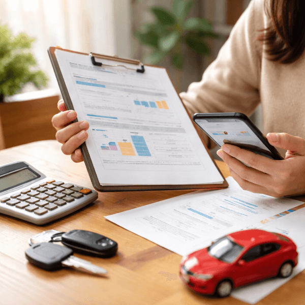 자동차 대출 금리 비교 장면