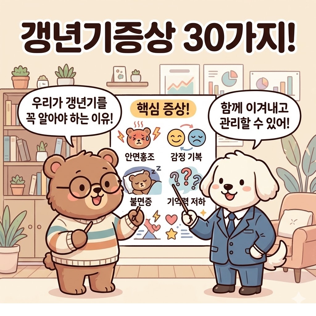 갱년기증상 30가지 놓치기 쉬운 신호부터 관리 방법까지 한눈에 정리