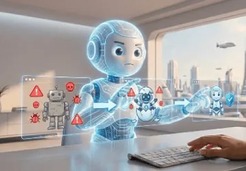 OpenClaw (구 클로드봇) : Clawdbot에서 Moltbot을 거쳐 OpenClaw로 진화하는 타임라인과 그 과정에서 발생한 보안 리스크 및 악성코드 위협을 보여주는 홀로그램 이미지.