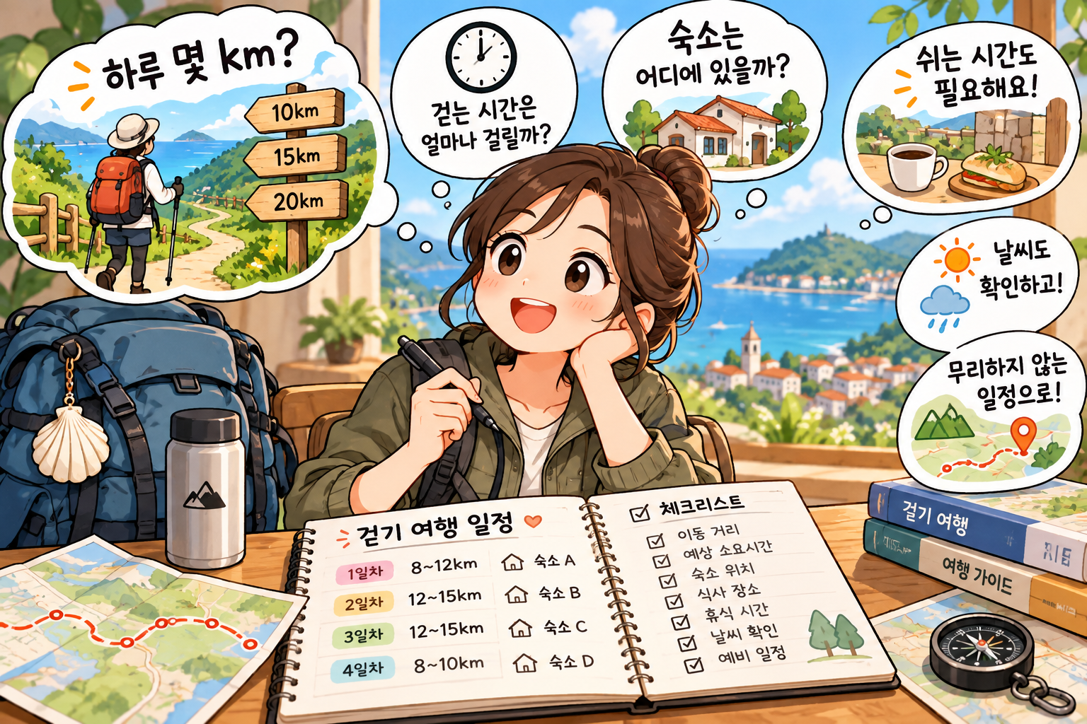 알록달록 걷기 여행 계획 세우기