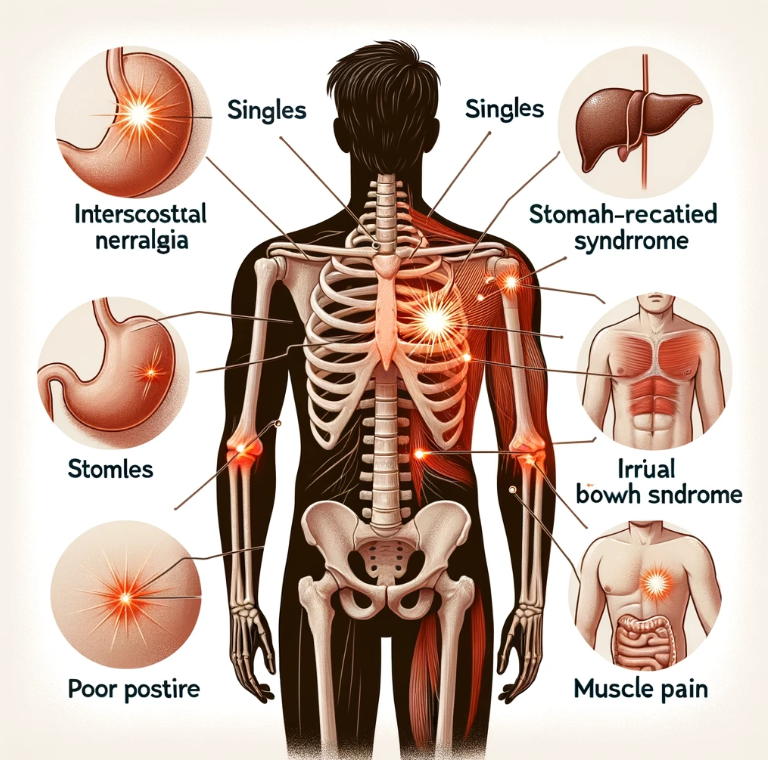 명치 왼쪽 갈비뼈 아래 통증 원인, 증상, 치료 3분 총정리
