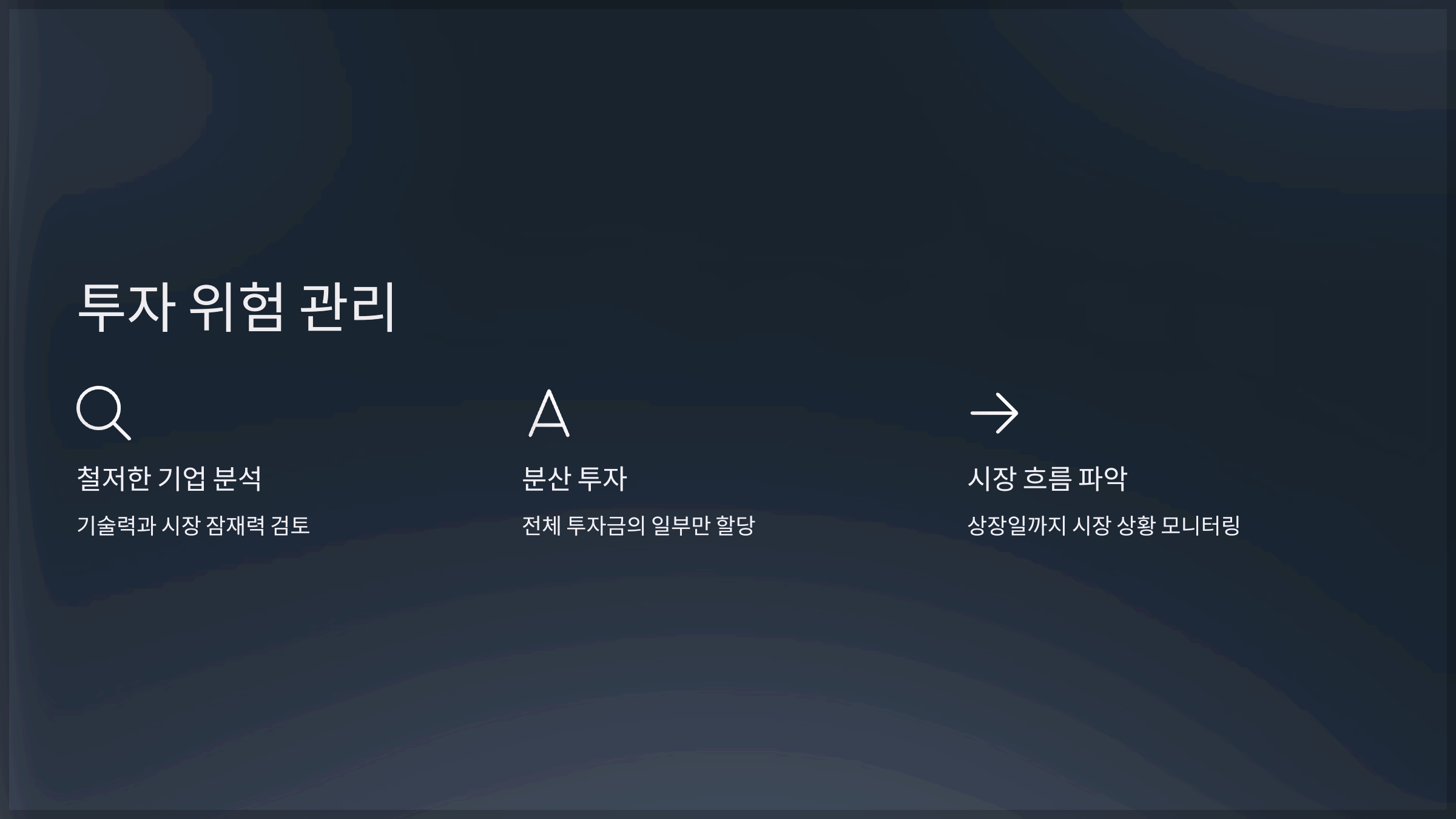투자 위험 관리